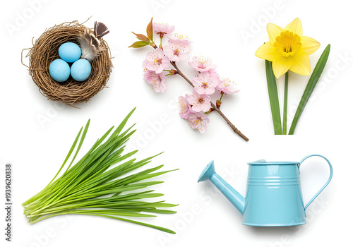 Easter Spring Elements Collection Flat Lay 1.