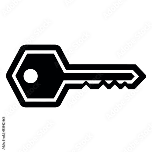 Black and white flat key simple