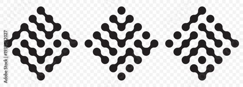 Set black metaballs isolated on a transparent background. Modern contemporary geometric shapes and elements. Metaball pattern. Liquid drops or morph shapes background. EPS 10.