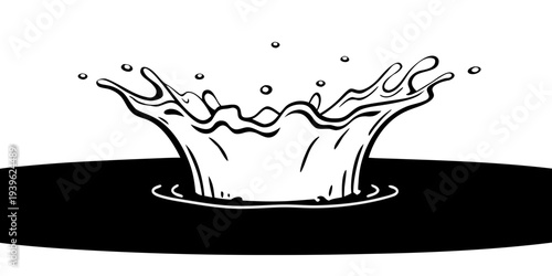 Water splashing into a pool