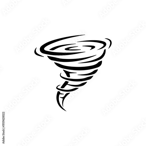 Tor.nado Touchdown Black Outline Art