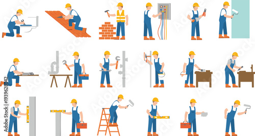 Minimalist Modern House Outline Icons Set Featuring Contemporary Residential Architecture Villa Building Facades and Suburban Home Exterior Design Elements