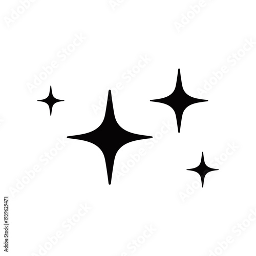 シンプル上品スパークルアイコンシリーズ スパークル星セットキラキラアイコン