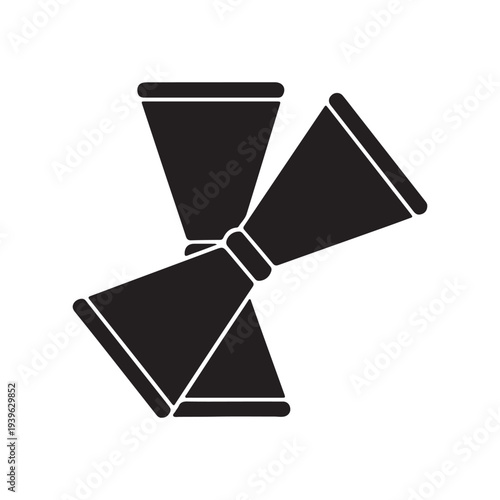 Double sided jigger silhouette vector art