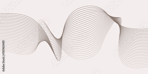 Modern dots particles wave pattern 3D curve halftone black gradient curve shape isolated on white background.  electronic particle