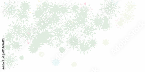 Delicate floral pattern in pastel green and pink hues fills the frame