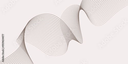 Modern dots particles wave pattern 3D curve halftone black gradient curve shape isolated on white background.  electronic particle