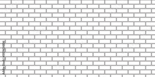 white brick wall texture and solid bricks seamless pattern background.