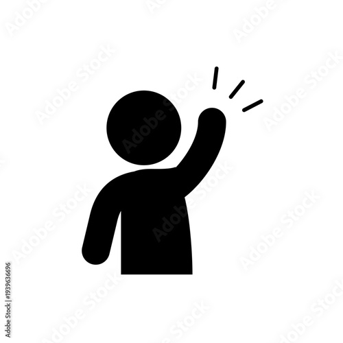 手を振っている人のアイコン