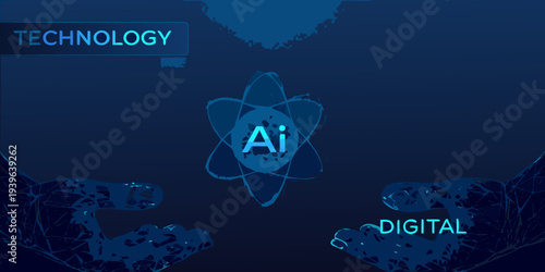 Abstract representation of artificial intelligence and digital technology concepts