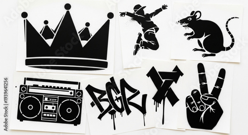Collection of Graffiti and Street Art Symbols.