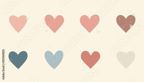 A stylized blue heart on a cream background, conveying love and affection in a simple, modern design.