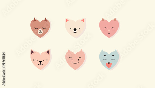 A serene and adorable cartoon cat face with a closed eye, conveying happiness and calmness, perfect for use in children's content or as a friendly emo