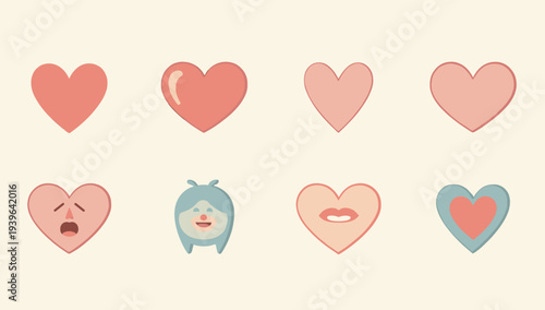 A cartoon heart with a shocked expression, conveying surprise or astonishment.