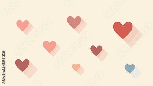 A minimalist illustration of a red heart on a soft background, evoking feelings of love and affection.
