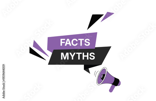 Facts vs myths graphic illustration