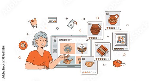 Set of ecommerce and shopping icons vector