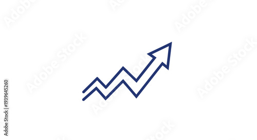 Upward Trend Arrow Graph Icon - Business Growth and Success Concept