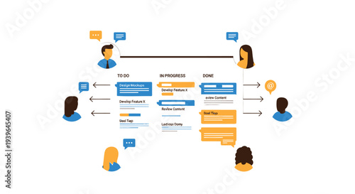Set of business communication icons vector