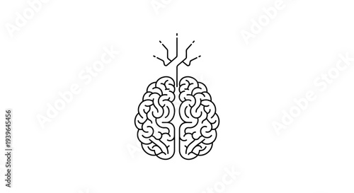 Abstract Brain Network Connection Concept