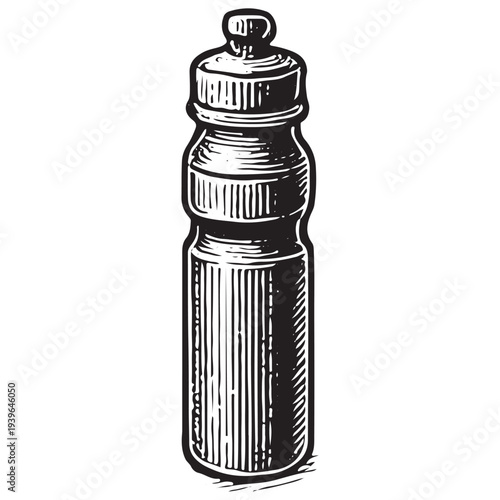 Sports Water Bottle Illustration – Hydration Equipment for Gym Workout and Fitness Training
