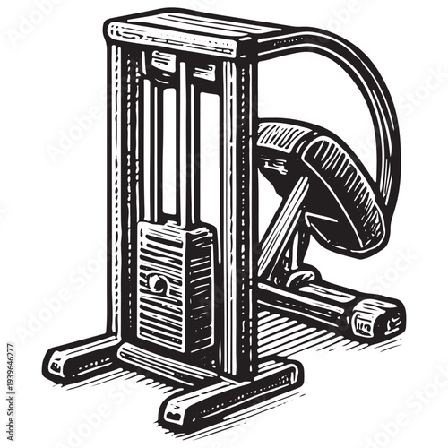 Leg Extension Gym Machine Illustration – Strength Training Fitness Equipment for Gym Workout