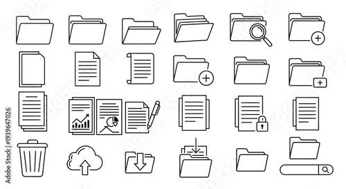 Folder Icons and Document Icons Set