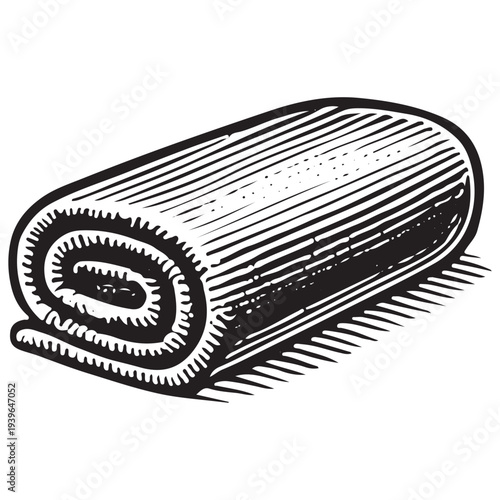 Gym Workout Towel Illustration – Fitness Training Accessory for Sports and Exercise