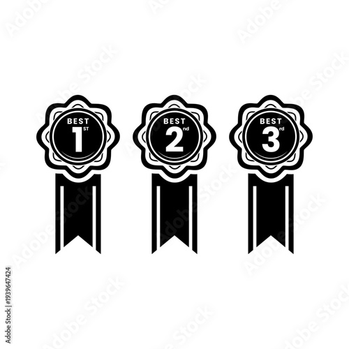 Medal logo design vector. Vintage medal award logo icon template