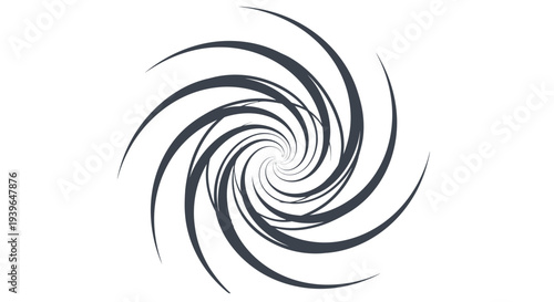 Dark Spiral Vortex Abstract Graphic Design