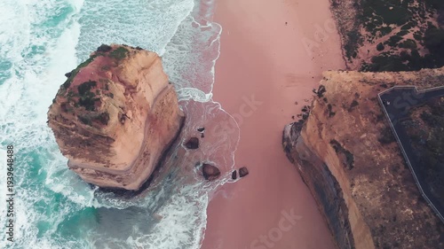 Wallpaper Mural Aerial view of Twelve Apostles from drone, Australia. Collection of limestone stacks. Slow motion Torontodigital.ca
