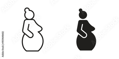 Pregnancy icon. Perfect for app and web interfaces, marketing, etc.