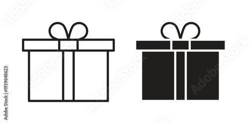 Present gift box icon. Perfect for app and web interfaces, marketing, etc.