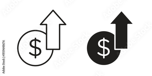 Profit growth icon. Perfect for app and web interfaces, marketing, etc.
