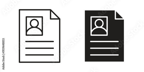 Resume icon. Perfect for app and web interfaces, marketing, etc.