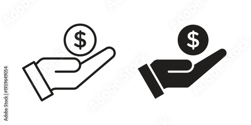 Saving icon. Perfect for app and web interfaces, marketing, etc.