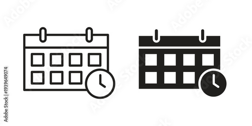 Schedule icon. Perfect for app and web interfaces, marketing, etc.