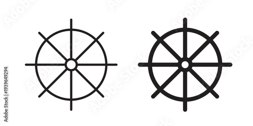Ship wheel icon. Perfect for app and web interfaces, marketing, etc.