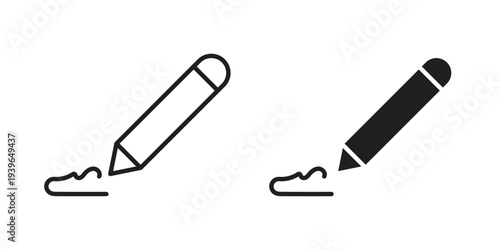 Signature icon. Perfect for app and web interfaces, marketing, etc.