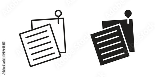 Sticky notes icon. Perfect for app and web interfaces, marketing, etc.