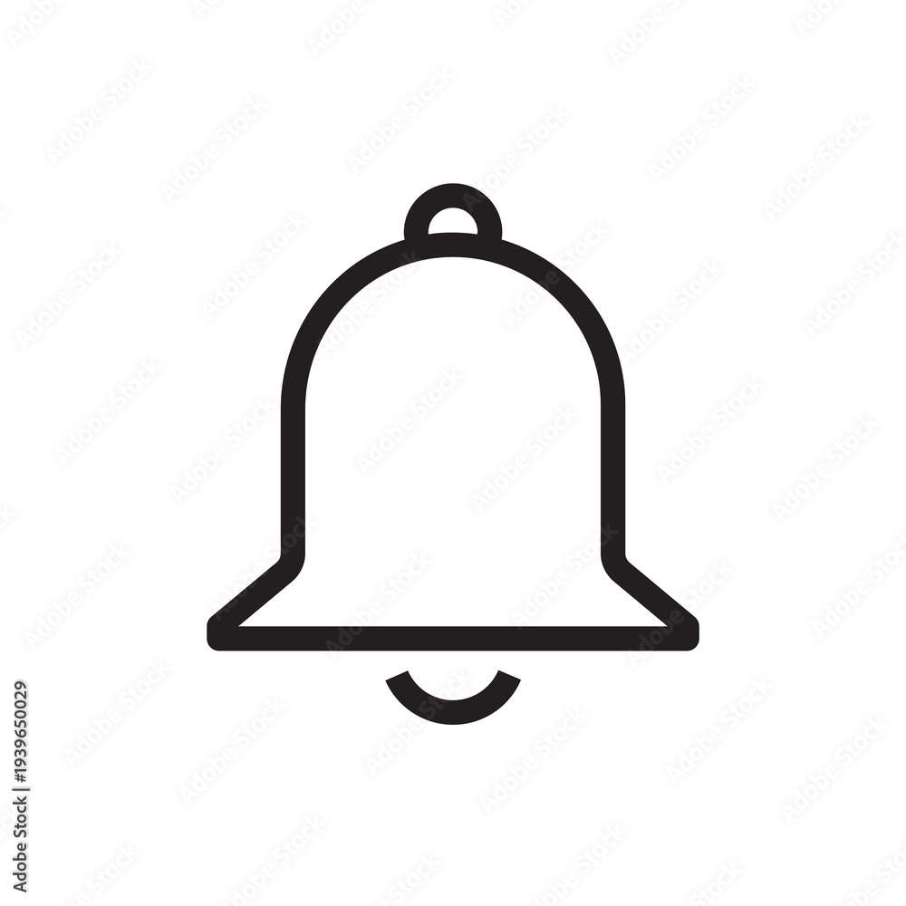 Fototapeta premium Notification Bell Icon Vector Illustration Alert Reminder and Alarm Symbol for Mobile App Interface and Web Messaging User