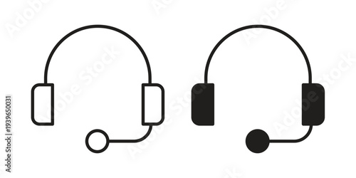 Support headset icon. Perfect for app and web interfaces, marketing, etc.