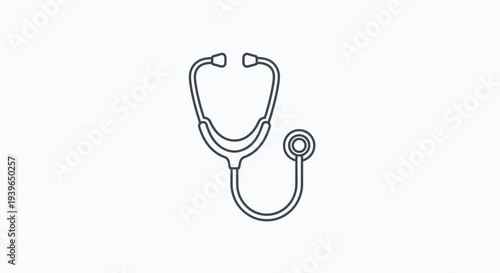 Simple Stethoscope Icon Vector Graphic