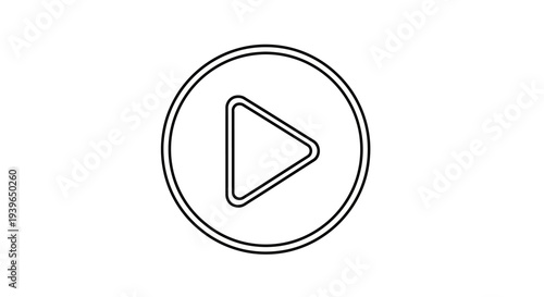 Simple Play Button Icon, Vector Graphics, Multimedia Control Symbol