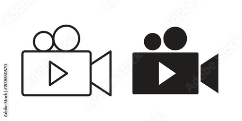 Video camera icon. Perfect for app and web interfaces, marketing, etc.