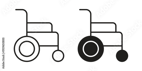 Wheelchair icon. Perfect for app and web interfaces, marketing, etc.