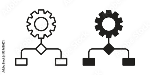 Workflow process icon. Perfect for app and web interfaces, marketing, etc.