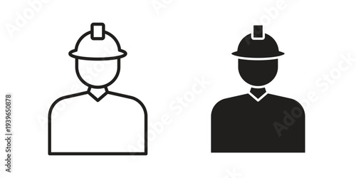 Worker icon. Perfect for app and web interfaces, marketing, etc.