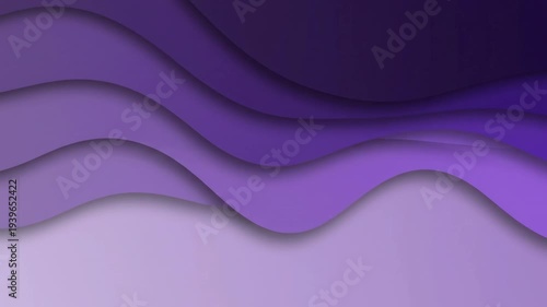 Elegant Abstract Wavy Layers Background Featuring a Smooth Gradient of Rich Purple Hues and Soft Shadows, Perfect for Contemporary Digital Design Projects and Websites