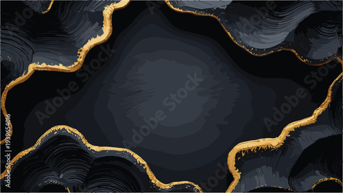 Abstract marble dark gray and gold background, elegant texture, luxury modern design, stone pattern